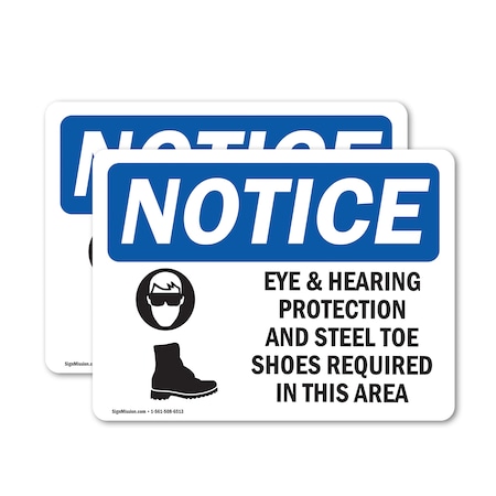 Signmission 7 in Height, 10 in Width, Vinyl Decal, Rectangle OS-2PACK-NS-D-710-L-12297